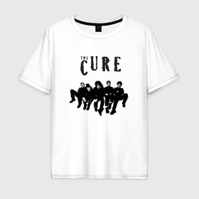 Мужская футболка хлопок Oversize с принтом The Cure   A Band в Петрозаводске, 100% хлопок | свободный крой, круглый ворот, “спинка” длиннее передней части | Тематика изображения на принте: 
