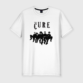 Мужская футболка хлопок Slim с принтом The Cure   A Band в Курске, 92% хлопок, 8% лайкра | приталенный силуэт, круглый вырез ворота, длина до линии бедра, короткий рукав | 