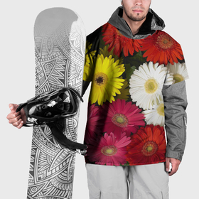 Накидка на куртку 3D с принтом Герберы , 100% полиэстер |  | Тематика изображения на принте: 
