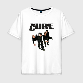 Мужская футболка хлопок Oversize с принтом The Cure   A Band from UK в Белгороде, 100% хлопок | свободный крой, круглый ворот, “спинка” длиннее передней части | 