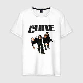 Мужская футболка хлопок с принтом The Cure   A Band from UK в Екатеринбурге, 100% хлопок | прямой крой, круглый вырез горловины, длина до линии бедер, слегка спущенное плечо. | Тематика изображения на принте: 