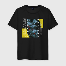 Мужская футболка хлопок с принтом Cyberpunk 2077 Phantom Liberty: Solomon в Белгороде, 100% хлопок | прямой крой, круглый вырез горловины, длина до линии бедер, слегка спущенное плечо. | 