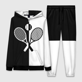 Женский костюм 3D с принтом Теннис   чёрно белое в Курске,  |  | 
