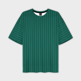 Мужская футболка oversize 3D с принтом Насыщенный зелёный в полоску ,  |  | 