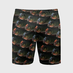 Мужские шорты спортивные с принтом Зубастые рыбы в Курске,  |  | 