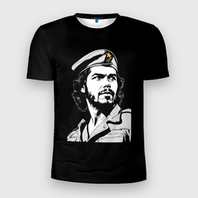 Мужская футболка 3D Slim с принтом Che Guevara   Hasta La Victoria , 100% полиэстер с улучшенными характеристиками | приталенный силуэт, круглая горловина, широкие плечи, сужается к линии бедра | 