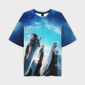 Мужская футболка oversize 3D с принтом Зак Клауд и Сефирот final fantasy 7 в Ухте,  |  | Тематика изображения на принте: 