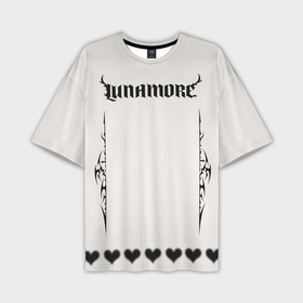 Мужская футболка oversize 3D с принтом Lunamore white в Курске,  |  | 