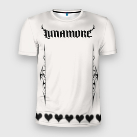 Мужская футболка 3D Slim с принтом Lunamore white в Курске, 100% полиэстер с улучшенными характеристиками | приталенный силуэт, круглая горловина, широкие плечи, сужается к линии бедра | 