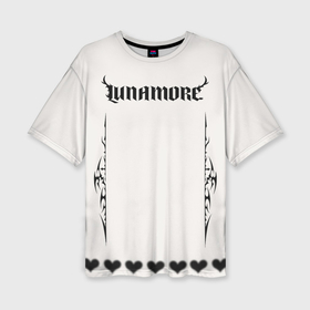 Женская футболка oversize 3D с принтом Lunamore white в Курске,  |  | 