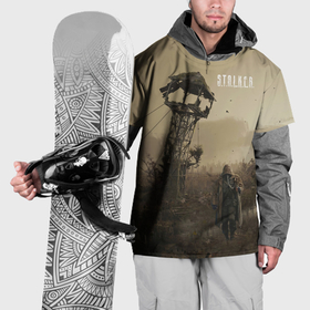 Накидка на куртку 3D с принтом STALKER трое у вышки в Екатеринбурге, 100% полиэстер |  | Тематика изображения на принте: 