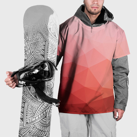 Накидка на куртку 3D с принтом Абстракция с градиентом полигональная в Курске, 100% полиэстер |  | 