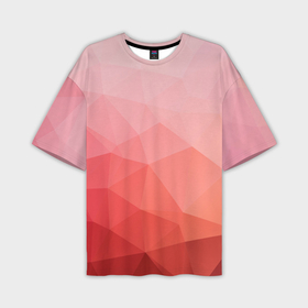 Мужская футболка oversize 3D с принтом Абстракция с градиентом полигональная в Курске,  |  | 