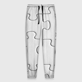 Мужские брюки 3D с принтом Детальки пазла в Кировске, 100% полиэстер | манжеты по низу, эластичный пояс регулируется шнурком, по бокам два кармана без застежек, внутренняя часть кармана из мелкой сетки | 