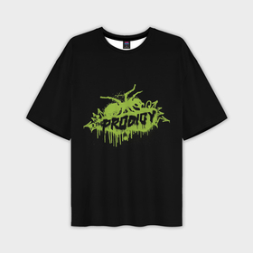 Мужская футболка oversize 3D с принтом The Prodigy green spider в Курске,  |  | 