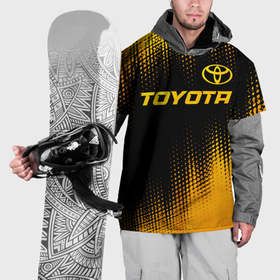 Накидка на куртку 3D с принтом Toyota   gold gradient посередине в Екатеринбурге, 100% полиэстер |  | 