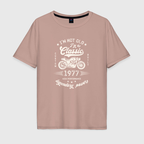 Мужская футболка хлопок Oversize с принтом Классика 1977 в Екатеринбурге, 100% хлопок | свободный крой, круглый ворот, “спинка” длиннее передней части | 