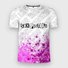 Мужская футболка 3D Slim с принтом Sex Pistols rock legends посередине в Екатеринбурге, 100% полиэстер с улучшенными характеристиками | приталенный силуэт, круглая горловина, широкие плечи, сужается к линии бедра | 
