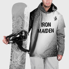 Накидка на куртку 3D с принтом Iron Maiden glitch на светлом фоне посередине в Тюмени, 100% полиэстер |  | Тематика изображения на принте: 