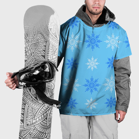 Накидка на куртку 3D с принтом Геометрия снежинок в Кировске, 100% полиэстер |  | 