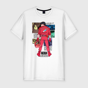 Мужская футболка хлопок Slim с принтом Канеда из аниме акира в Санкт-Петербурге, 92% хлопок, 8% лайкра | приталенный силуэт, круглый вырез ворота, длина до линии бедра, короткий рукав | 