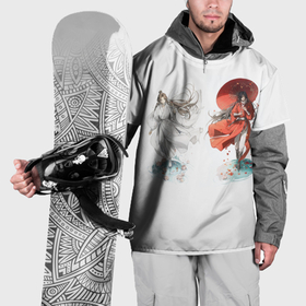Накидка на куртку 3D с принтом Хуа Чен и Се Лянь бег Благословение Небожителей в Екатеринбурге, 100% полиэстер |  | Тематика изображения на принте: 