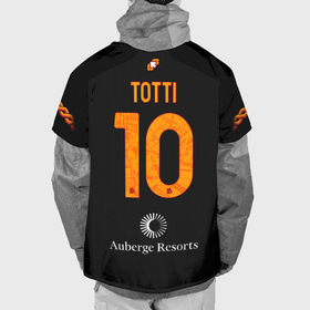 Накидка на куртку 3D с принтом Тотти ФК Рома форма 23 24 третья в Петрозаводске, 100% полиэстер |  | 