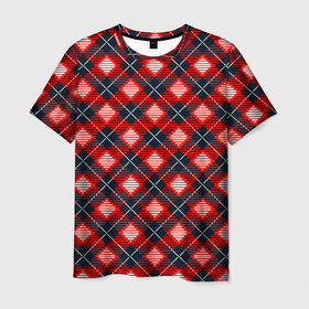 Мужская футболка 3D с принтом Разноцветные квадраты в Тюмени, 100% полиэфир | прямой крой, круглый вырез горловины, длина до линии бедер | 