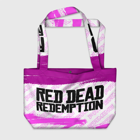 Пляжная сумка 3D с принтом Red Dead Redemption pro gaming по горизонтали в Санкт-Петербурге, 100% полиэстер | застегивается на металлическую кнопку; внутренний карман застегивается на молнию. Стенки укреплены специальным мягким материалом, чтобы защитить содержимое от несильных ударов
 | 