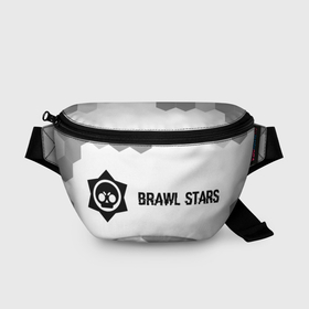 Поясная сумка 3D с принтом Brawl Stars glitch на светлом фоне по горизонтали в Тюмени, 100% полиэстер | плотная ткань, ремень с регулируемой длиной, внутри несколько карманов для мелочей, основное отделение и карман с обратной стороны сумки застегиваются на молнию | 