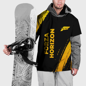 Накидка на куртку 3D с принтом Forza Horizon   gold gradient вертикально в Белгороде, 100% полиэстер |  | Тематика изображения на принте: 