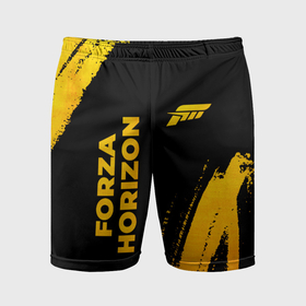 Мужские шорты спортивные с принтом Forza Horizon   gold gradient вертикально в Петрозаводске,  |  | 