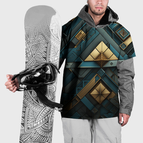 Накидка на куртку 3D с принтом Геометрический узор в египетском стиле в Петрозаводске, 100% полиэстер |  | Тематика изображения на принте: 