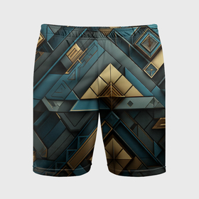Мужские шорты спортивные с принтом Геометрический узор в египетском стиле в Петрозаводске,  |  | Тематика изображения на принте: 