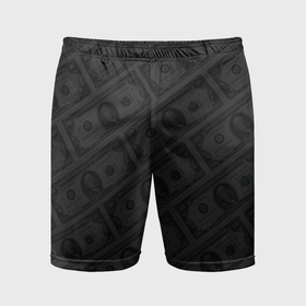 Мужские шорты спортивные с принтом Патерн доллары купюрой по 100 баксов в Тюмени,  |  | Тематика изображения на принте: 