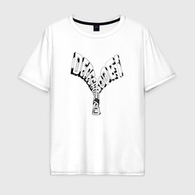 Мужская футболка хлопок Oversize с принтом Depeche Mode   Молния от косухи в Курске, 100% хлопок | свободный крой, круглый ворот, “спинка” длиннее передней части | 