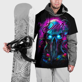 Накидка на куртку 3D с принтом Deep house neon в Кировске, 100% полиэстер |  | Тематика изображения на принте: 