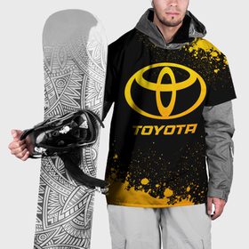 Накидка на куртку 3D с принтом Toyota   gold gradient в Екатеринбурге, 100% полиэстер |  | 