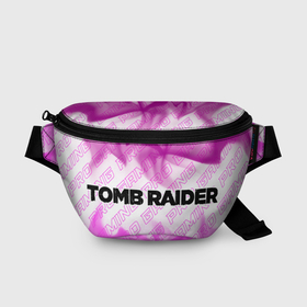 Поясная сумка 3D с принтом Tomb Raider pro gaming по горизонтали в Екатеринбурге, 100% полиэстер | плотная ткань, ремень с регулируемой длиной, внутри несколько карманов для мелочей, основное отделение и карман с обратной стороны сумки застегиваются на молнию | 