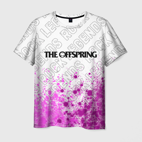 Мужская футболка 3D с принтом The Offspring rock legends посередине в Тюмени, 100% полиэфир | прямой крой, круглый вырез горловины, длина до линии бедер | Тематика изображения на принте: 