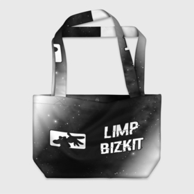 Пляжная сумка 3D с принтом Limp Bizkit glitch на темном фоне по горизонтали в Белгороде, 100% полиэстер | застегивается на металлическую кнопку; внутренний карман застегивается на молнию. Стенки укреплены специальным мягким материалом, чтобы защитить содержимое от несильных ударов
 | 