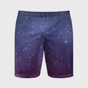 Мужские шорты спортивные с принтом Звездное ночное небо в Белгороде,  |  | 