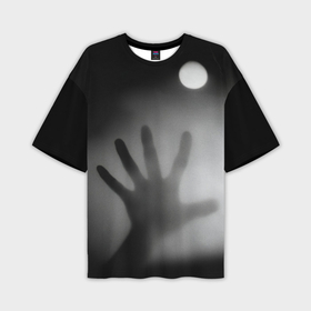 Мужская футболка oversize 3D с принтом Рука в ночном тумане в Курске,  |  | 