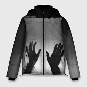 Мужская зимняя куртка 3D с принтом Руки зомби в ночном тумане в Петрозаводске, верх — 100% полиэстер; подкладка — 100% полиэстер; утеплитель — 100% полиэстер | длина ниже бедра, свободный силуэт Оверсайз. Есть воротник-стойка, отстегивающийся капюшон и ветрозащитная планка. 

Боковые карманы с листочкой на кнопках и внутренний карман на молнии. | Тематика изображения на принте: 