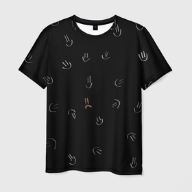 Мужская футболка 3D с принтом Один такой грустный , 100% полиэфир | прямой крой, круглый вырез горловины, длина до линии бедер | 