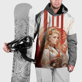Накидка на куртку 3D с принтом Светловолосая чародейка в Тюмени, 100% полиэстер |  | 
