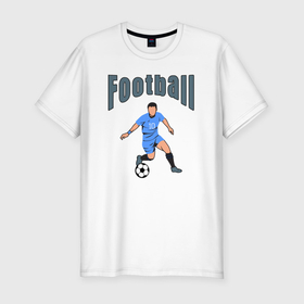 Мужская футболка хлопок Slim с принтом Футболист номер десять , 92% хлопок, 8% лайкра | приталенный силуэт, круглый вырез ворота, длина до линии бедра, короткий рукав | 