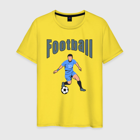 Мужская футболка хлопок с принтом Футболист номер десять в Санкт-Петербурге, 100% хлопок | прямой крой, круглый вырез горловины, длина до линии бедер, слегка спущенное плечо. | 