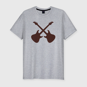 Мужская футболка хлопок Slim с принтом Guitars style в Санкт-Петербурге, 92% хлопок, 8% лайкра | приталенный силуэт, круглый вырез ворота, длина до линии бедра, короткий рукав | 