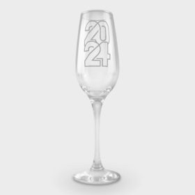 Фужер для шампанского с принтом 2024 год   Новый год в Петрозаводске,  |  | Тематика изображения на принте: 